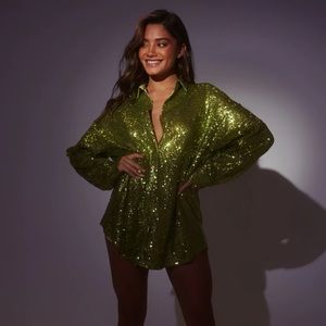 IBIZA SEQUIN SHIRT DRESS